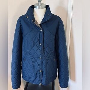 EUC Eddie Bauer Blue Quilted Sport-shop Jacket